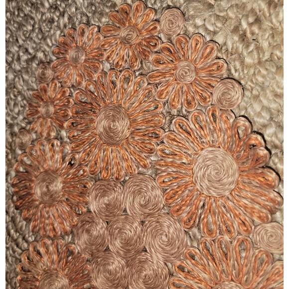 VTG Handmade Philippines Abaca Woven Hemp Mat 18" Trivet Table Protector MCM - Picture 4 of 16